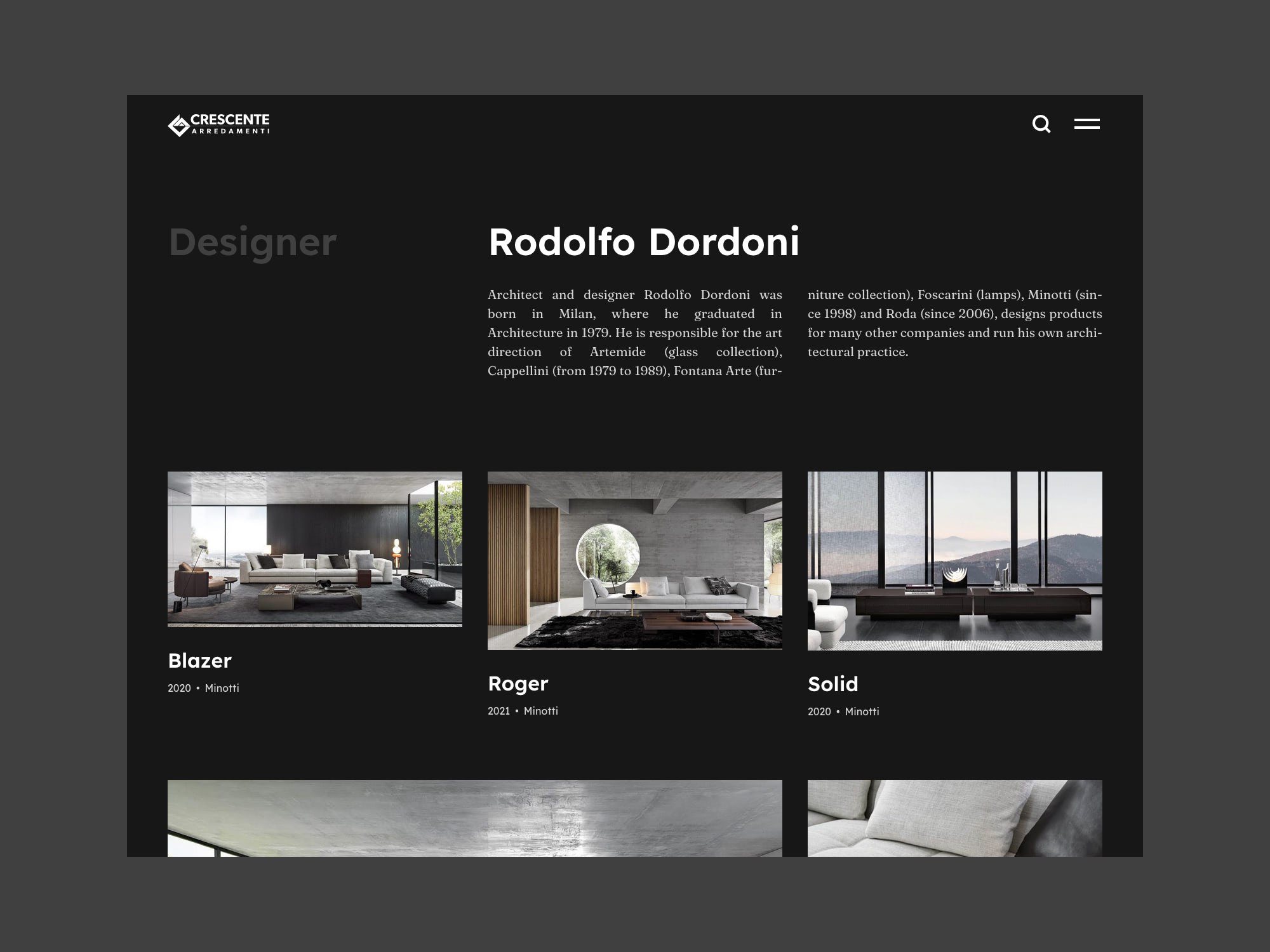 Crescente Arredamenti – Designer