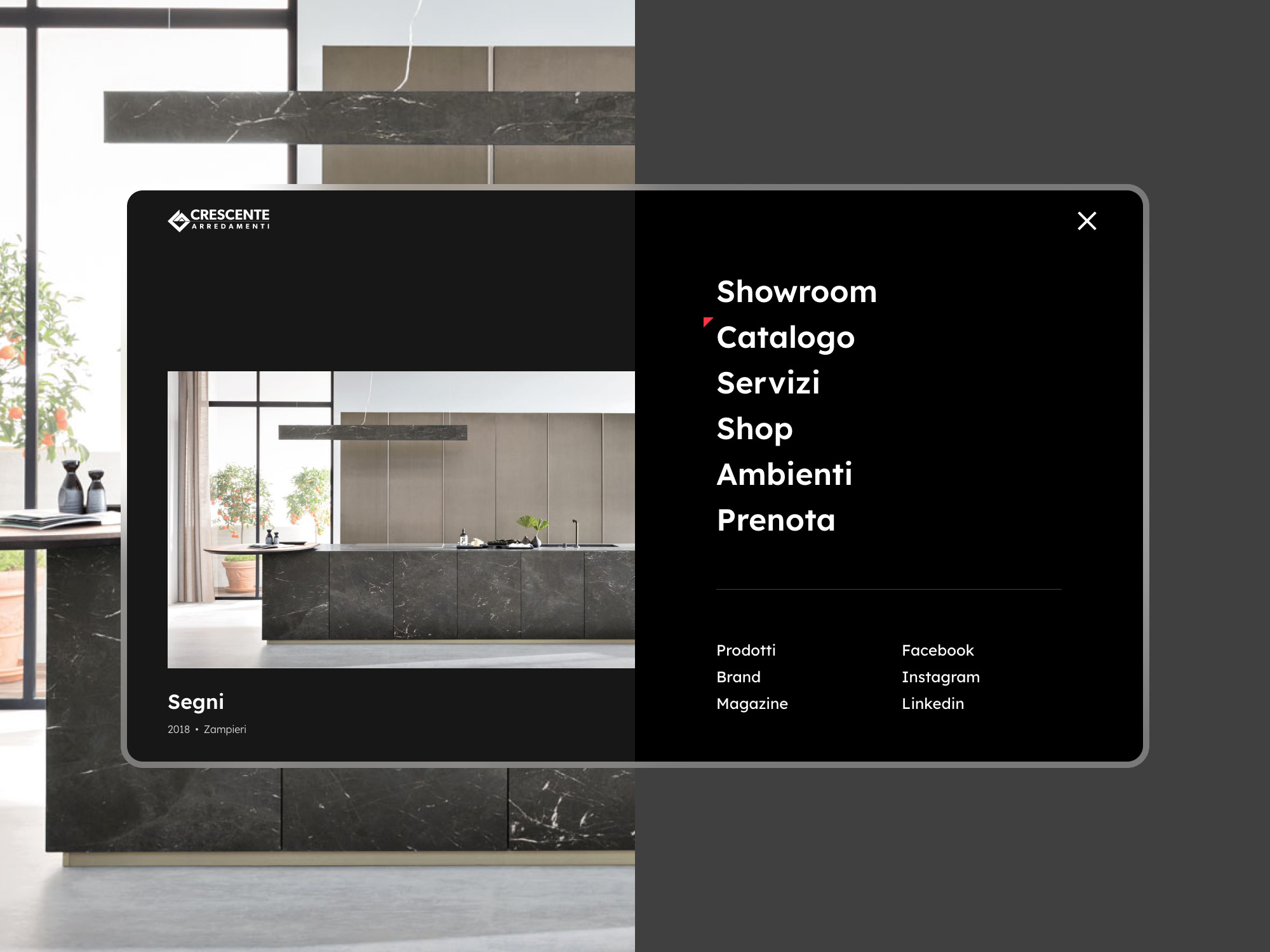 Crescente Arredamenti &ndash; Menu