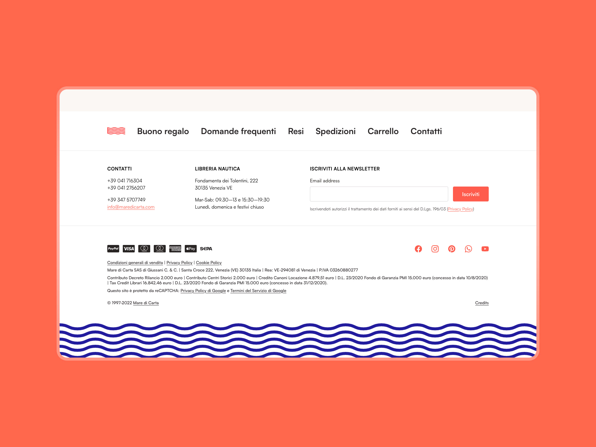 Mare di Carta &ndash; Footer