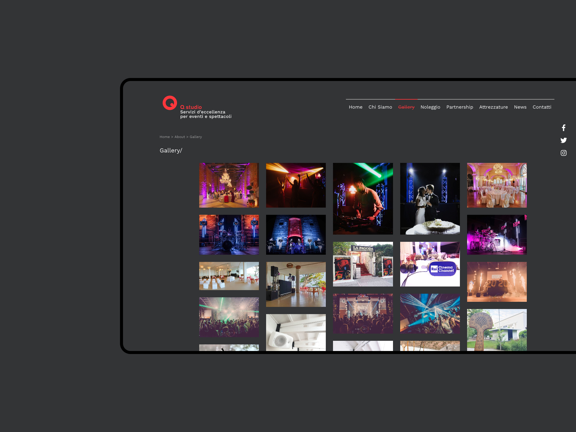 Q Studio – Gallery Page