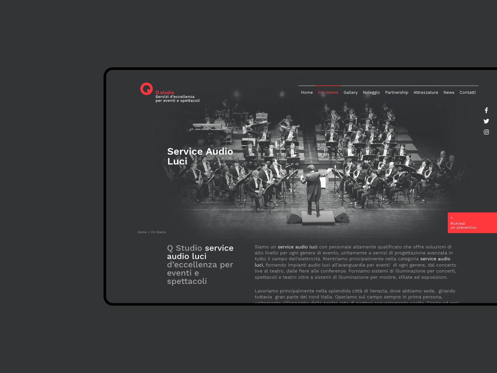 Q Studio – About Page